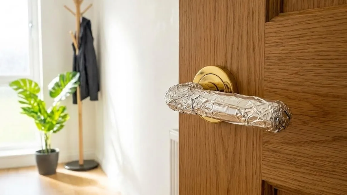 Nový trik v domácí bezpečnosti: hliníková fólie (alobal) na dveřních klikách